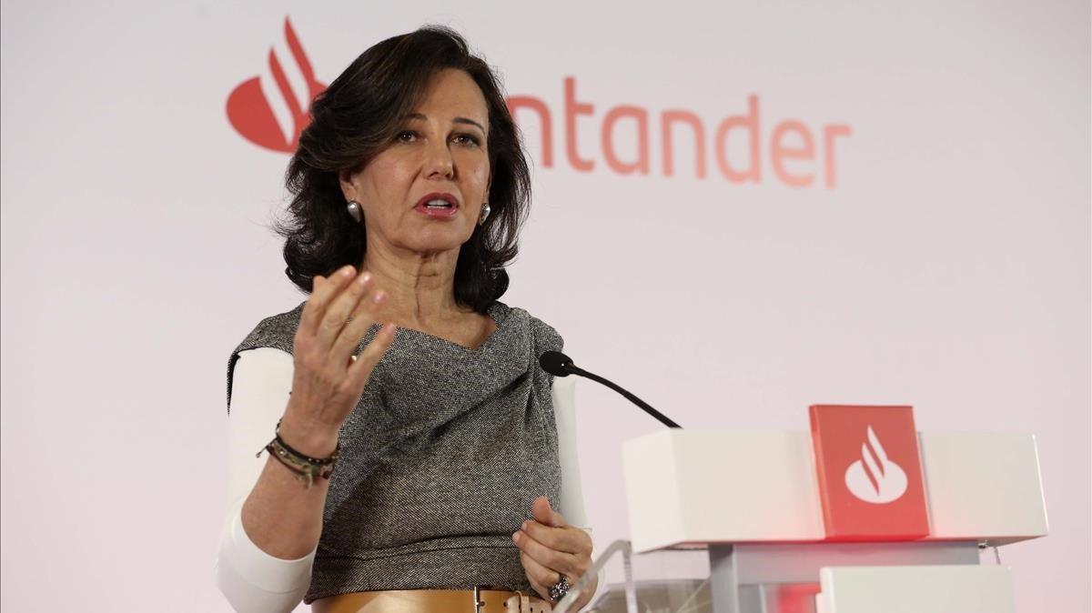 Ana Botín, presidenta del Banco Santander, en una imagen de archivo