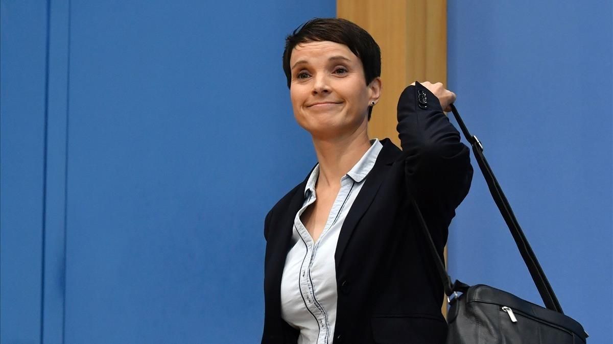 La expresidenta del partido de extrema derecha alemán AfD, Frauke Petry. La expresidenta del partido de extrema derecha alemán AfD, Frauke Petry.