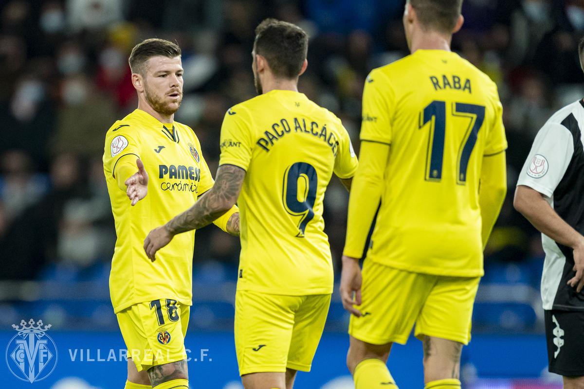 El Villarreal logró la goleada de la jornada por 0-8. En la imagen los jugadores castellonenses celebran uno de los goles.
