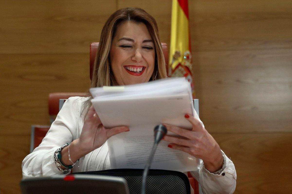 La presidenta de la Junta de Andalucía, Susana Díaz, durante la comparecencia en la comisión de investigación del Senado. La presidenta de la Junta de Andalucía, Susana Díaz, durante la comparecencia en la comisión de investigación del Senado.