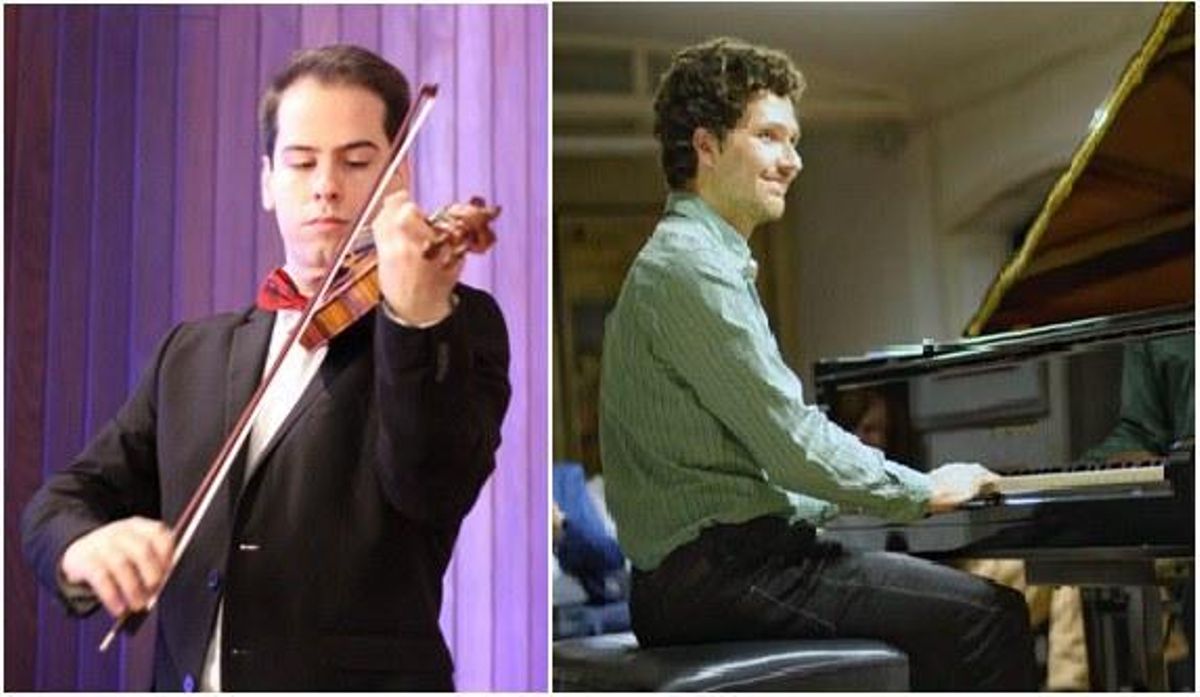 Pau Mercadal al violín y Rafael Roca al piano Pau Mercadal al violín y Rafael Roca al piano