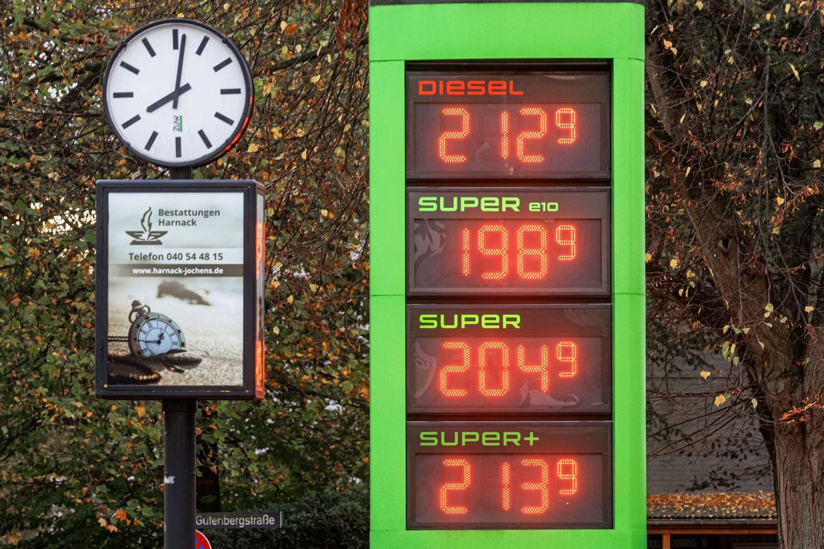 Precios de la gasolina en Hamburgo (Alemania).