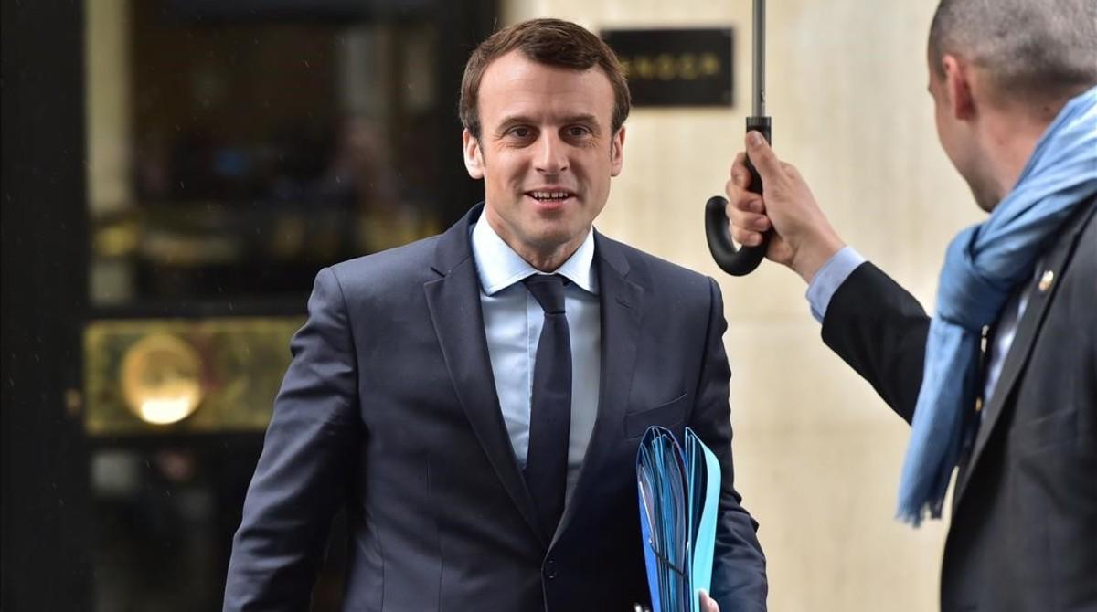 El candiato a la presidencia francesa, Emmanuel Macron.