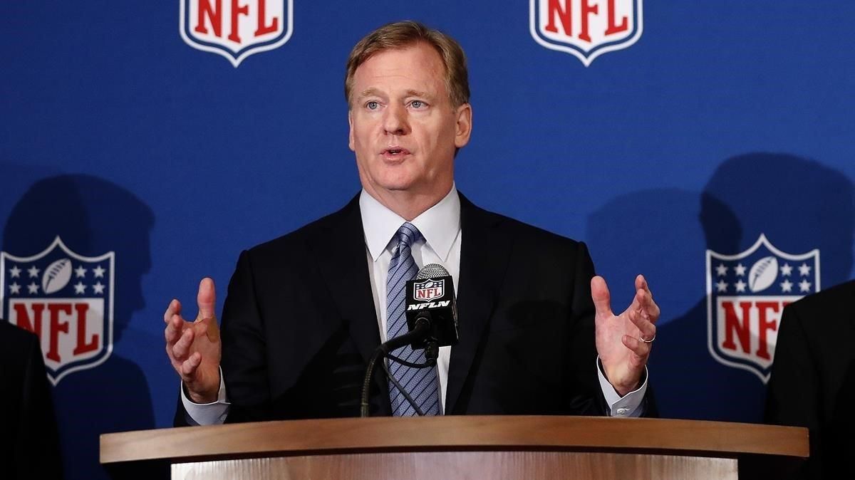 Roger Goodell, comisionado de la NFL, en una comparecencia en Atlanta. Roger Goodell, comisionado de la NFL, en una comparecencia en Atlanta.