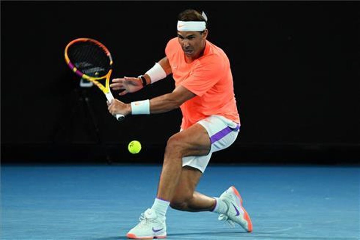 Nadal, en el Abierto de Australia. Nadal, en el Abierto de Australia.