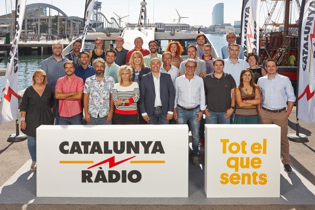 Los realizadores de Catalunya Ràdio, durante la presentación de la nueva temporada. 
