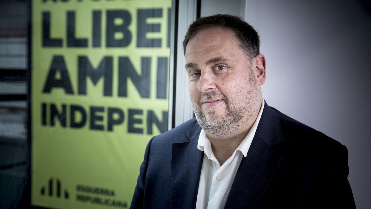 Oriol Junqueras en la sede de ERC. Oriol Junqueras en la sede de ERC.