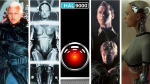 Imágenes de ’Blade runner’, ’Metrópolis’, ’2001: una odisea del espacio’, ’A.I. (Inteligencia Artificial)’ y ’Ex machina’