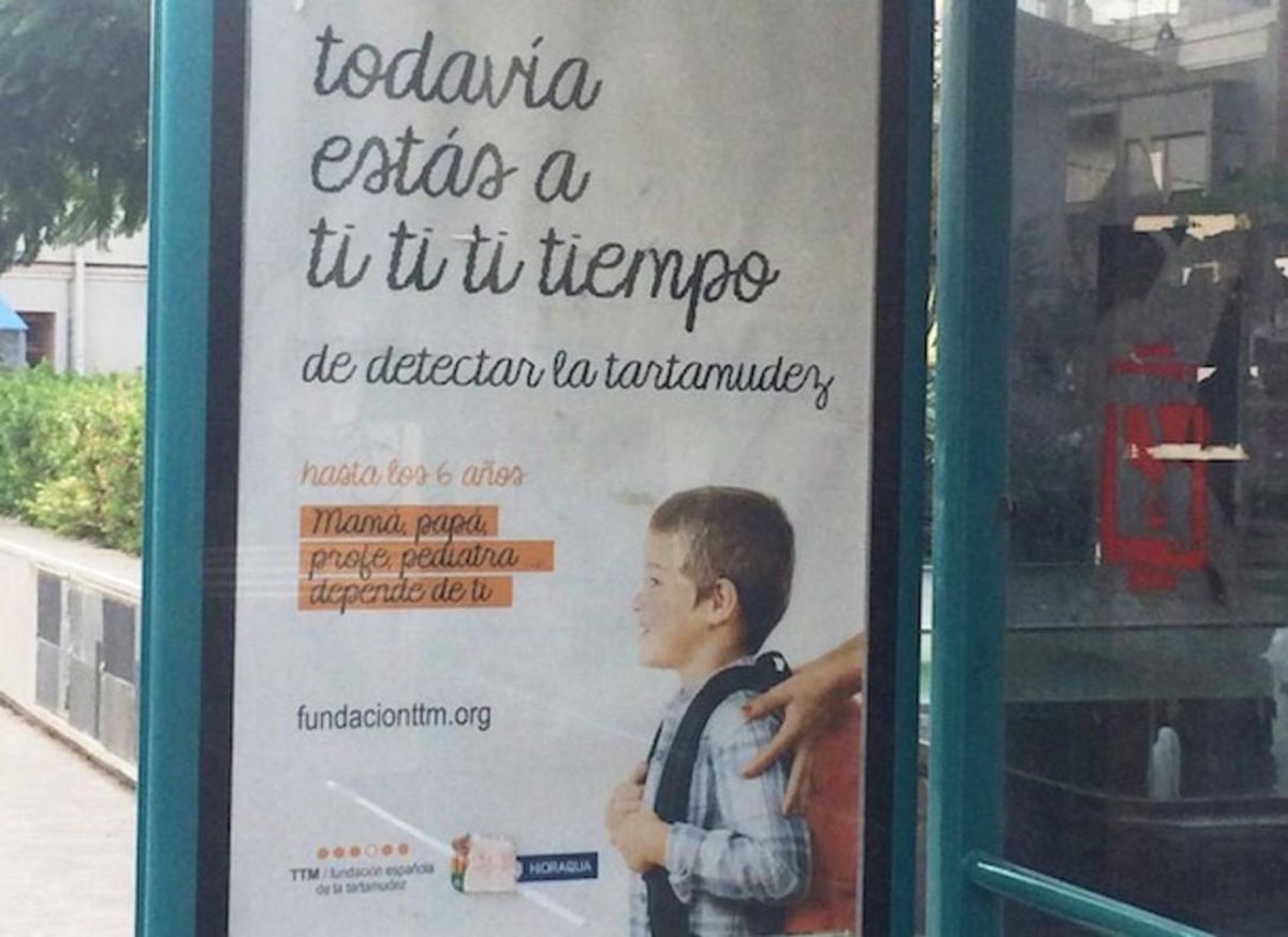 Imagen de una campaña de normalización de la tartamudez. Imagen de una campaña de normalización de la tartamudez.