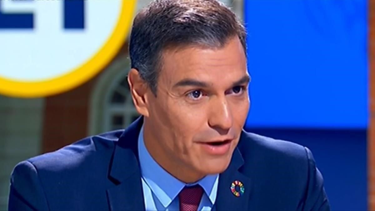 El presidente del Gobierno, durante la entrevista en TVE. El presidente del Gobierno, durante la entrevista en TVE.