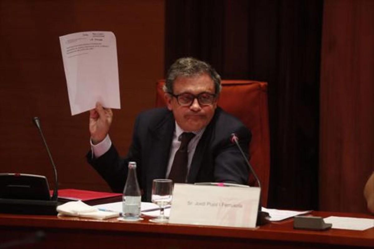 Jordi Pujol Ferrusola, en el Parlament en el 2015. Jordi Pujol Ferrusola, en el Parlament en el 2015.