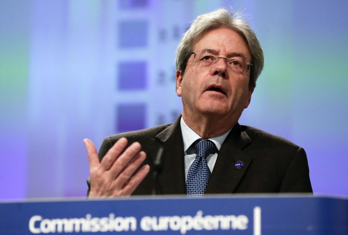 El comisario europeo de Asuntos Económicos, Paolo Gentiloni, este jueves en Bruselas.