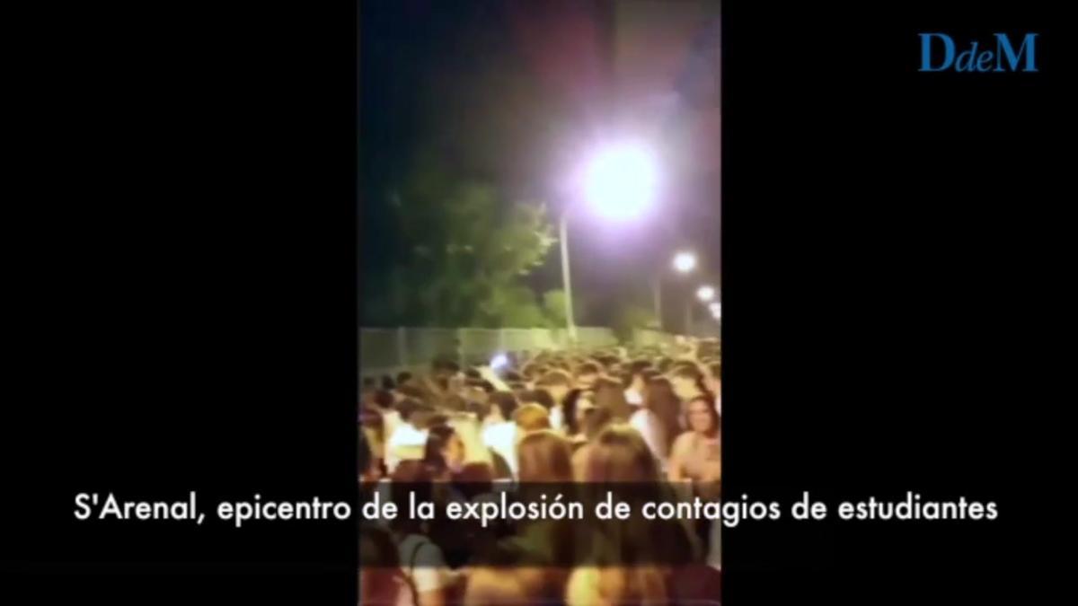 S’Arenal, epicentro de la explosión de contagios de estudiantes en Mallorca.