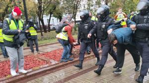 Manifestación contra la movilización parcial de reservistas de este sábado en Moscú.