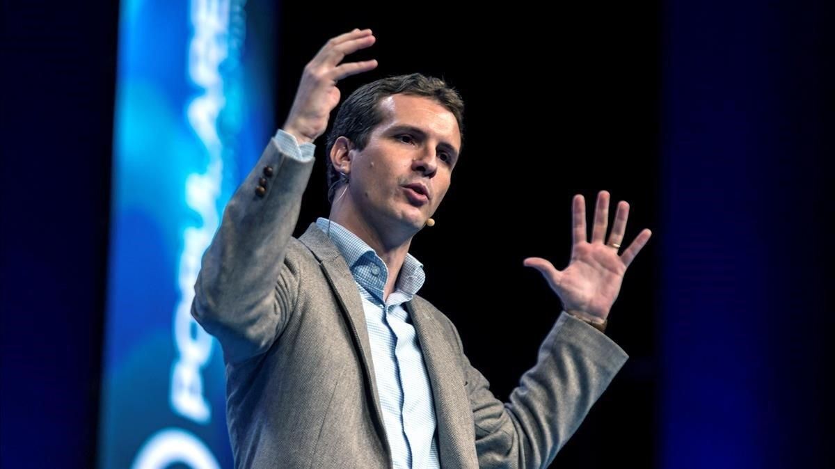 El líder del PP, Pablo Casado, en un acto de partido en diciembre. El líder del PP, Pablo Casado, en un acto de partido en diciembre.