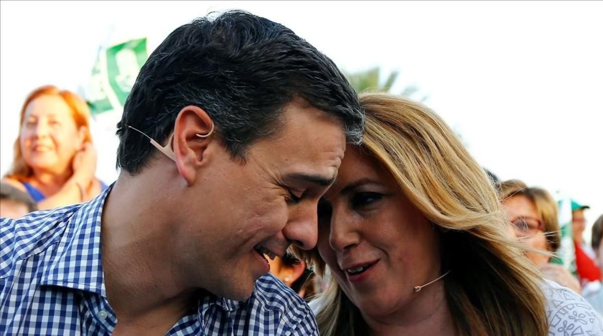 Pedro Sánchez y Susana Díaz, el pasado 24 de junio durante un mitin en Sevilla. Pedro Sánchez y Susana Díaz, el pasado 24 de junio durante un mitin en Sevilla.