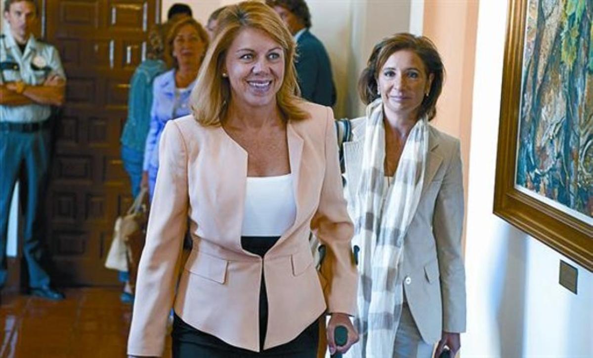 La presidenta de Castilla-La Mancha, María Dolores de Cospedal, ayer en Toledo. La presidenta de Castilla-La Mancha, María Dolores de Cospedal, ayer en Toledo.