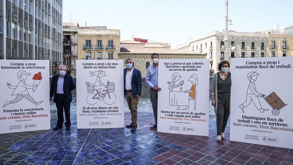 Acto de presentación de la campaña ’Compra cerca. Somos comercio. Hacemos Barcelona’. Acto de presentación de la campaña ’Compra cerca. Somos comercio. Hacemos Barcelona’.
