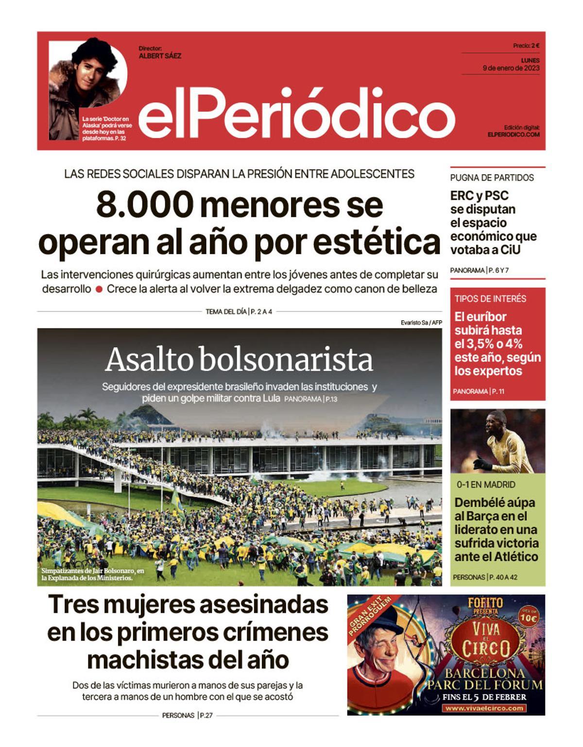 La Portada De El Peri Dico Del De Enero De