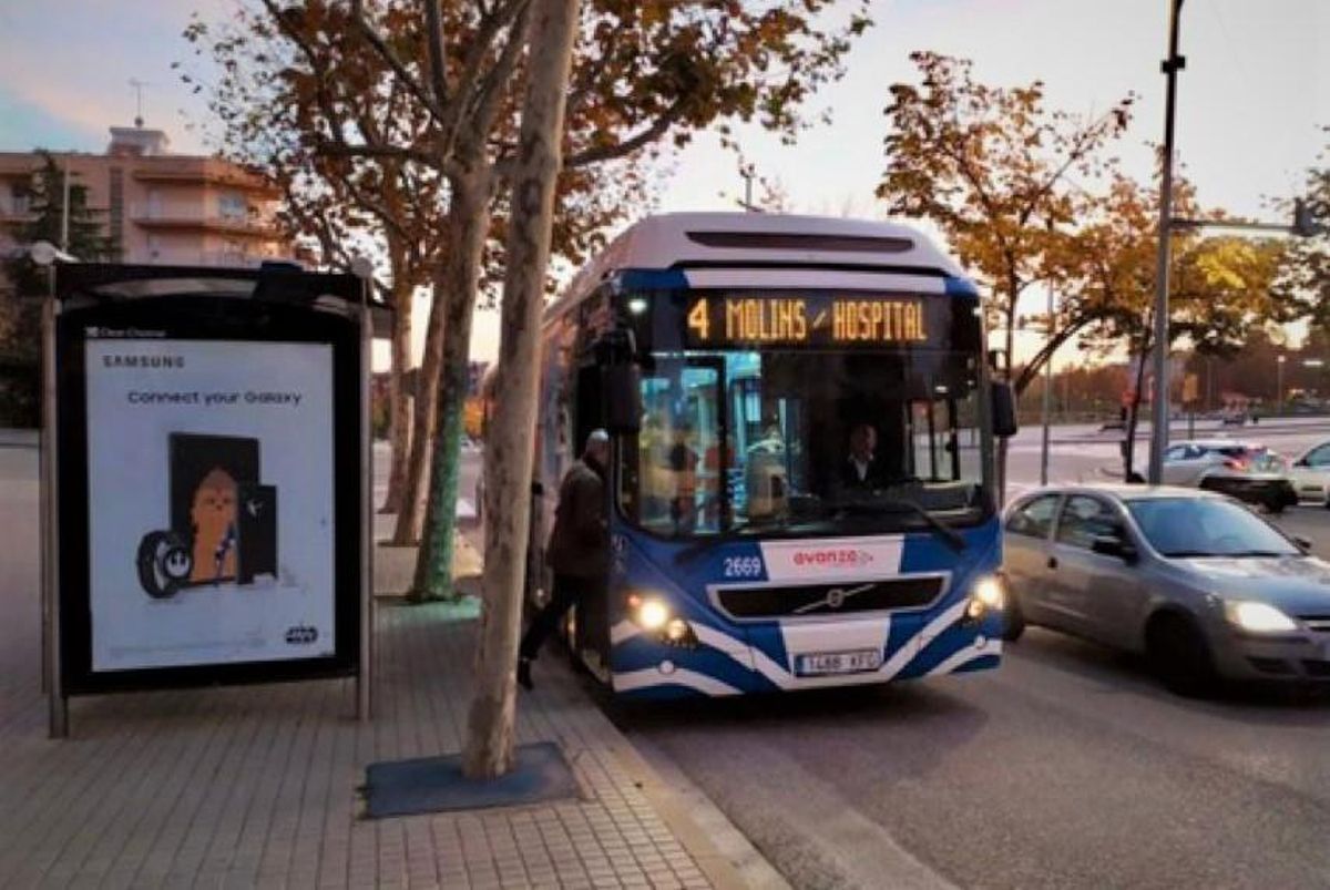 Un vehículo del Mataró Bus. Un vehículo del Mataró Bus.