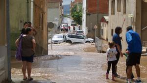 Intensas lluvias en Santa Bàrbara (Montsià)