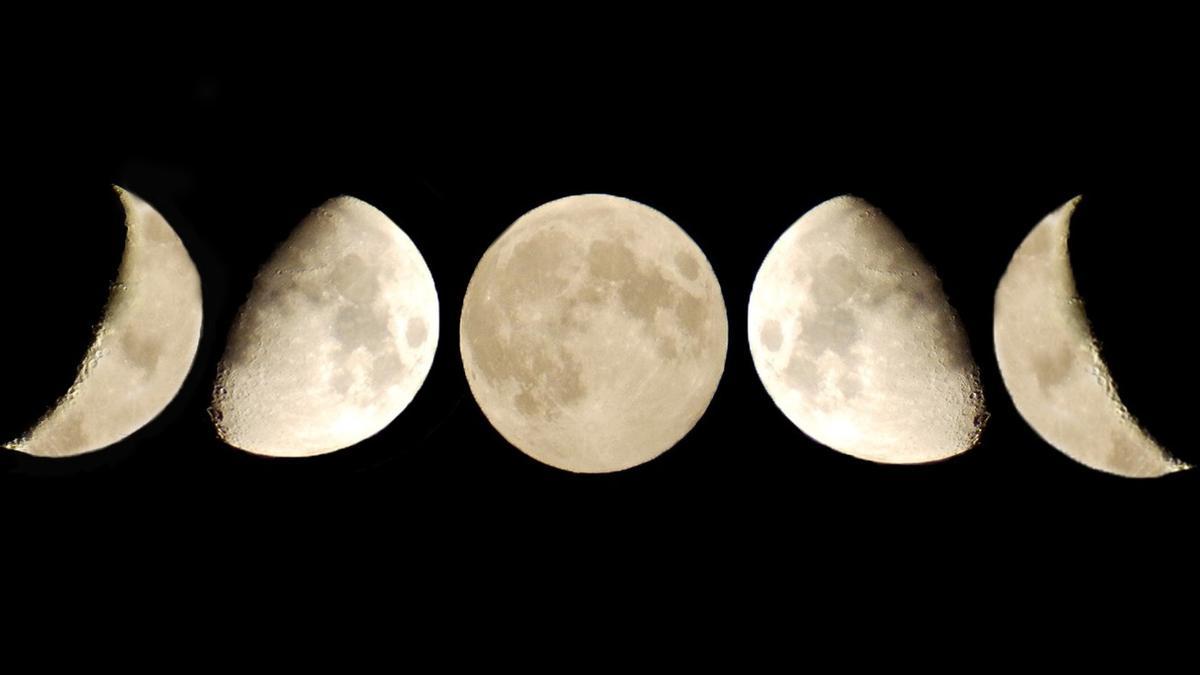 Distintas fases de la luna