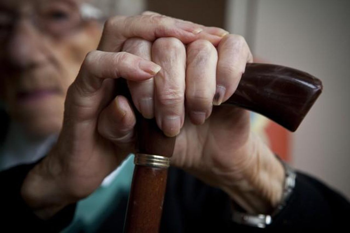 Una anciana, en una residencia de la Barceloneta. Una anciana, en una residencia de la Barceloneta.