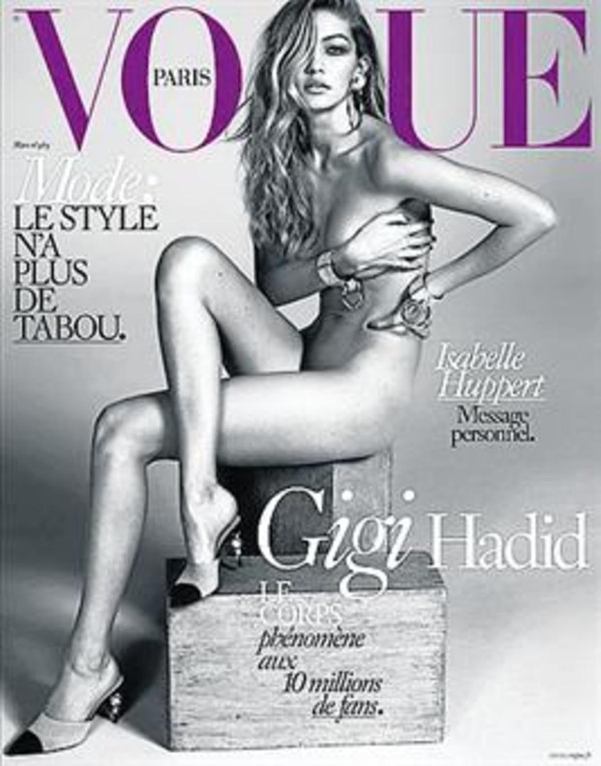 Gigi Hadid, en la portada de ’Vogue’.