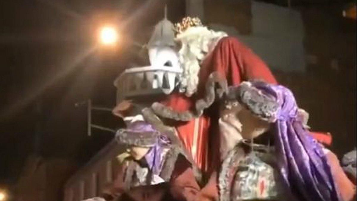 El rey Melchor de la cabalgata de Terrassa de este domingo. El rey Melchor de la cabalgata de Terrassa de este domingo.