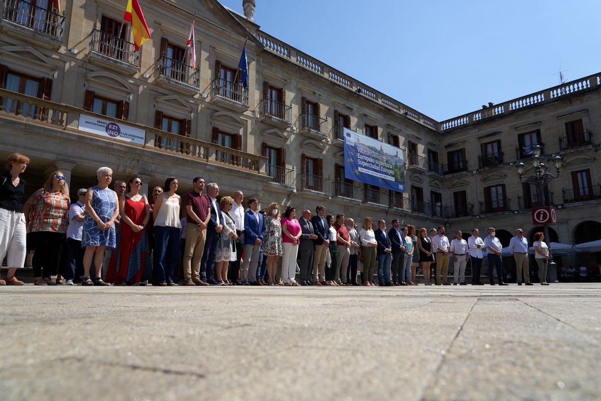 Concentración en el 25º aniversario del asesinato de Miguel Ángel Blanco. Concentración en el 25º aniversario del asesinato de Miguel Ángel Blanco.