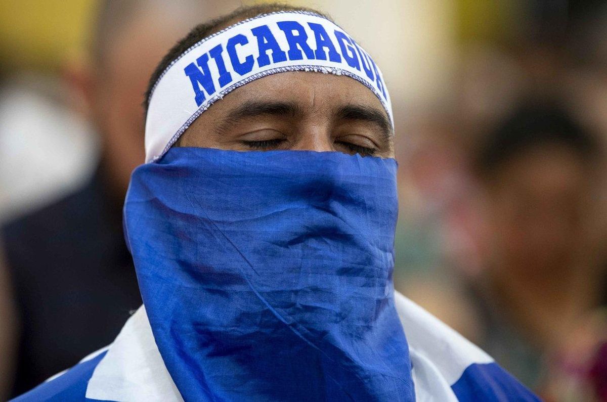Un opositor al gobierno del presidente Daniel Ortega en Nicaragua. Un opositor al gobierno del presidente Daniel Ortega en Nicaragua.