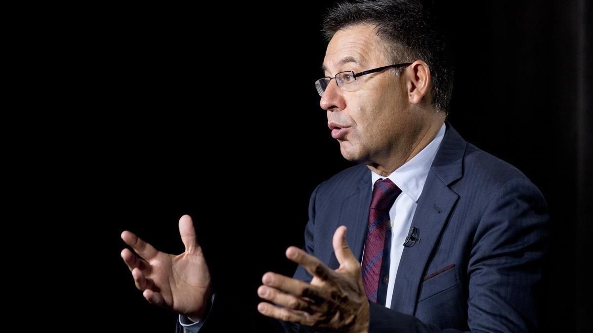 Josep Maria Bartomeu, en un acto de la gira del Barça por EEUU. Josep Maria Bartomeu, en un acto de la gira del Barça por EEUU.