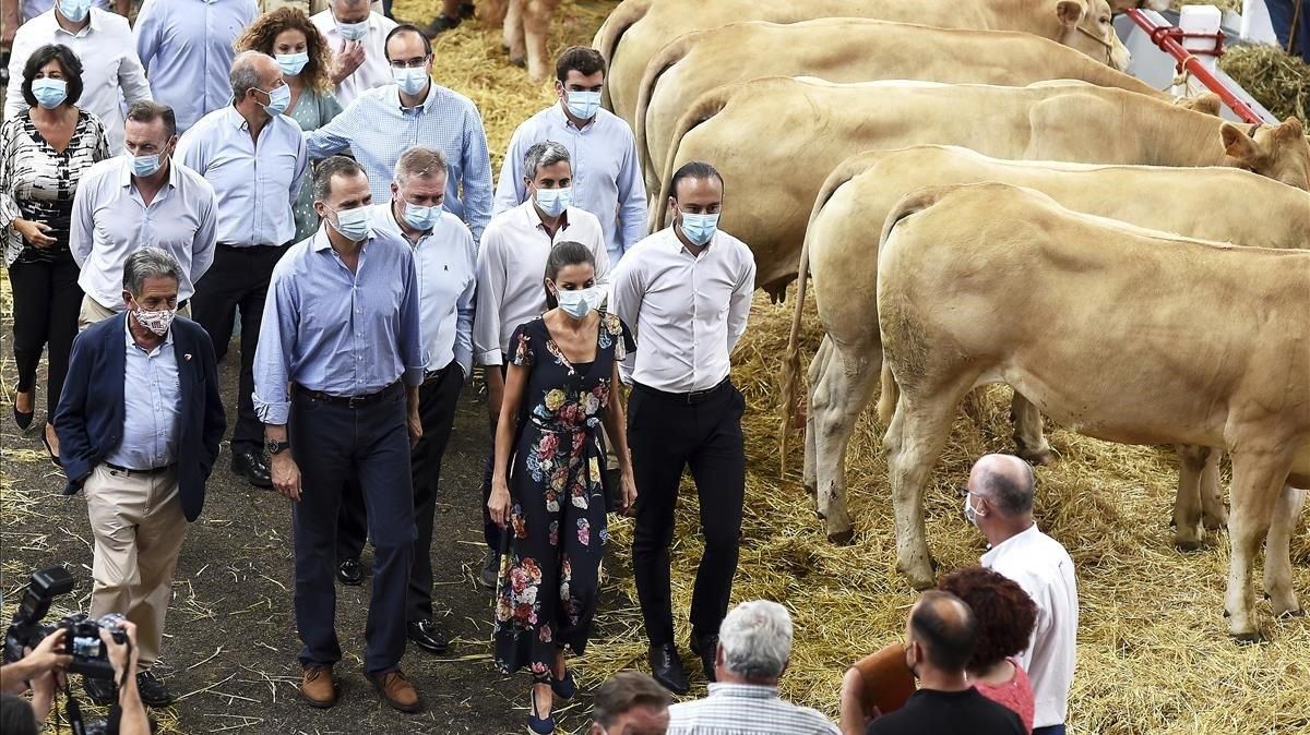 Felipe y Letizia, en su visita al Mercado de Ganado de Torrelavega (Cantabria). Felipe y Letizia, en su visita al Mercado de Ganado de Torrelavega (Cantabria).