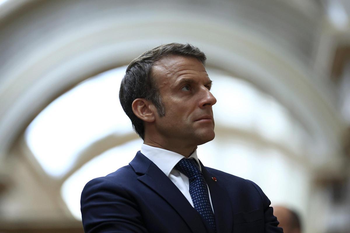 Emmanuel Macron, en el Louvre. Emmanuel Macron, en el Louvre.