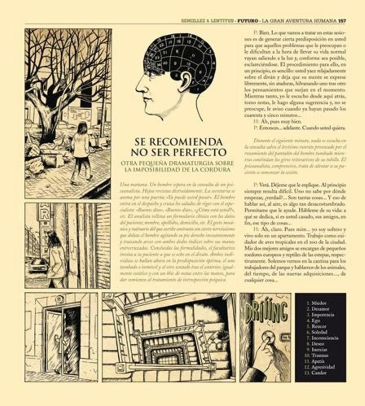Página de ’La gran aventura humana’, de Miguel Brieva. 