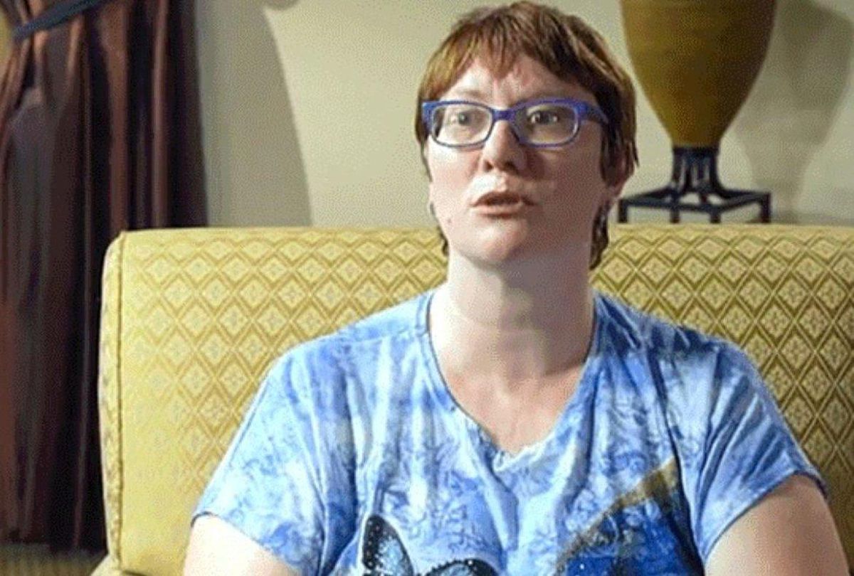 Jenny Haynes, la hija y víctima del pederasta. Jenny Haynes, la hija y víctima del pederasta.
