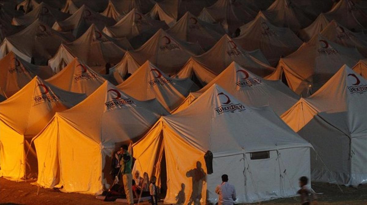 Campamento de refugiados sirios en la provincia de Hatay, en Turquía.