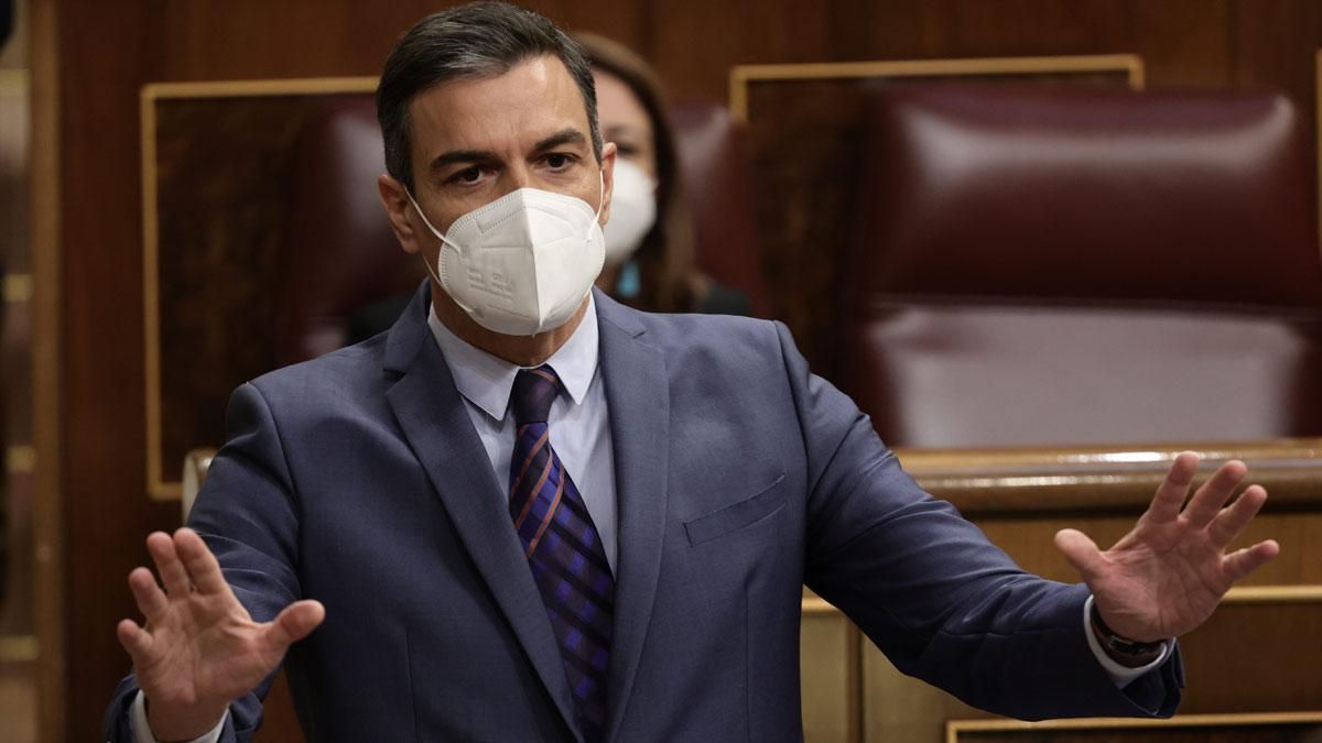 Pedro Sánchez, en la sesión de control en el Congreso. Pedro Sánchez, en la sesión de control en el Congreso.