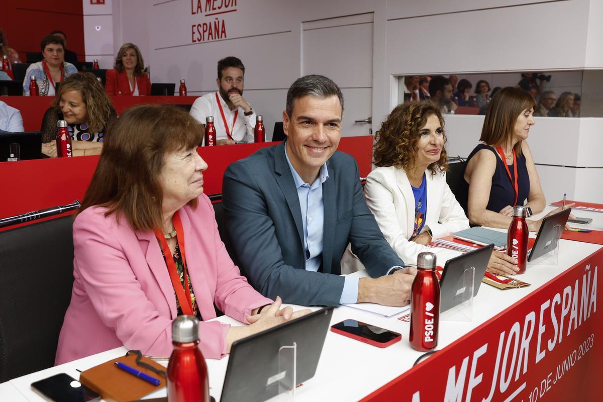 Pedro Sánchez, este sábado en el comité federal del PSOE. 