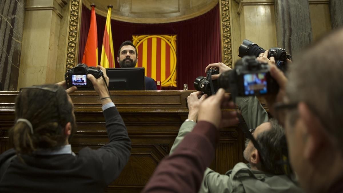 El presidente del Parlament, Roger Torrent. El presidente del Parlament, Roger Torrent.