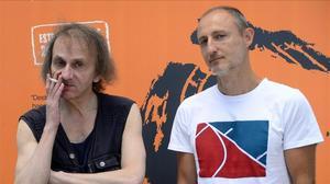 Michel Houellebecq (izquierda) y Guillaume Nicloux, protagonista y director del documental ’El secuestro de Michel Houellebecq