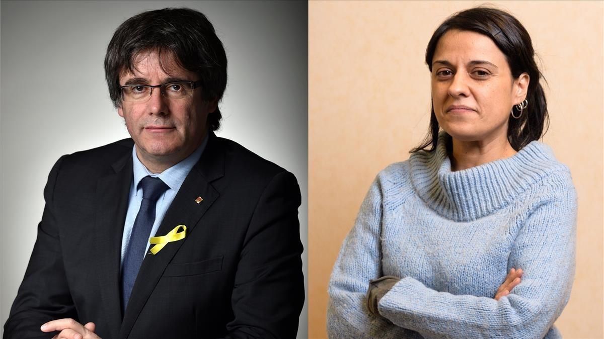 Carles Puigdemont y Anna Gabriel. Carles Puigdemont y Anna Gabriel.