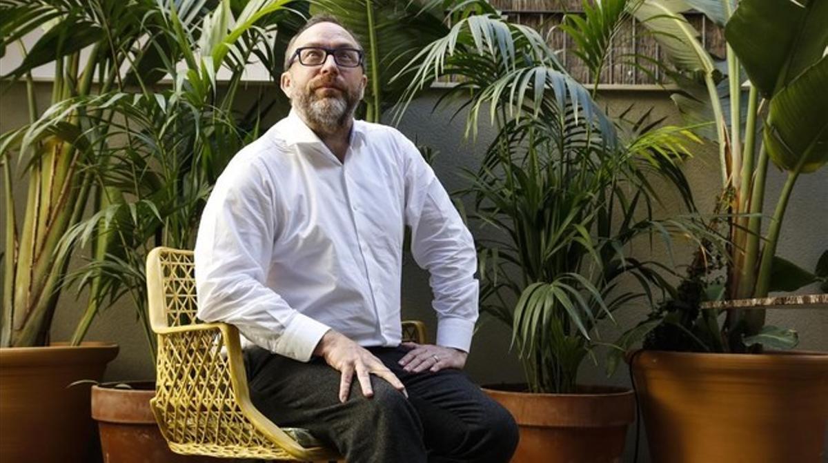 Jimmy Wales, fundador de la Wikipedia, en Barcelona en marzo del 2015.     