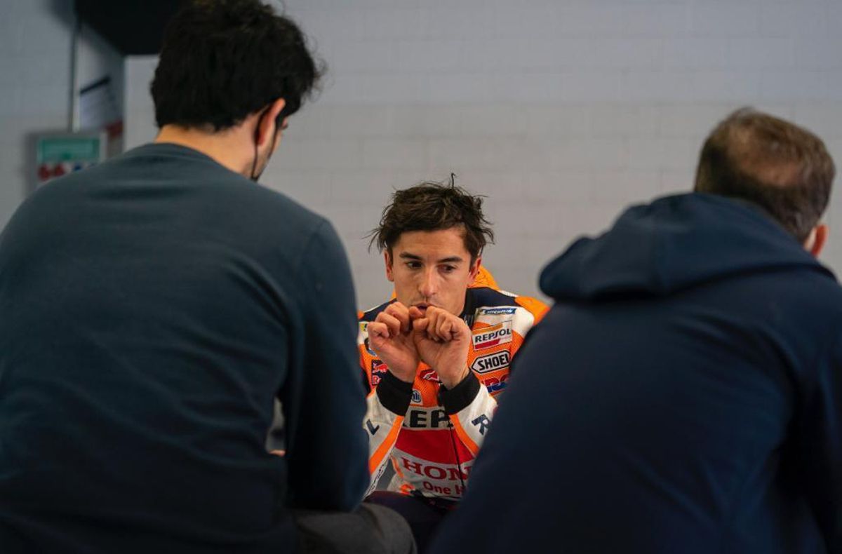 Marc Márquez en su último test en Portimao. Marc Márquez en su último test en Portimao.