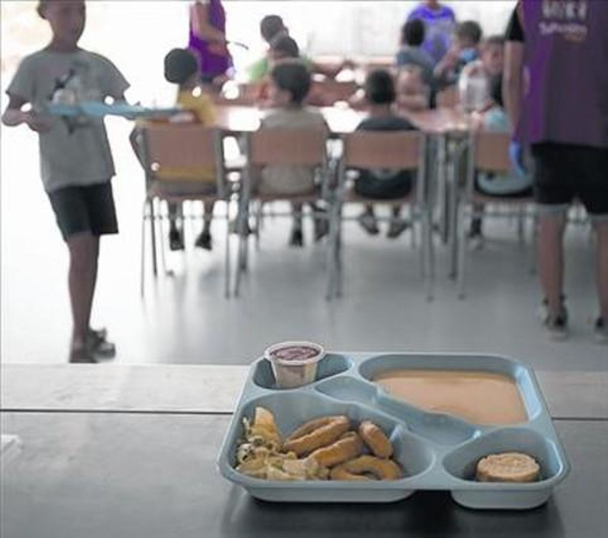 Aspecto del comedor de una escuela de Terrassa abierta el año pasado. Aspecto del comedor de una escuela de Terrassa abierta el año pasado.