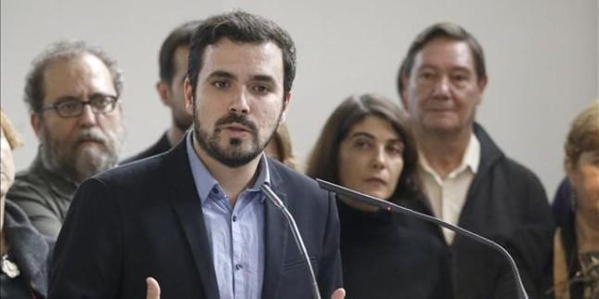 El líder de IU y candidato de Unidad Popular, Alberto Garzón, durante una comparecencia ante la prensa. Foto de archivo. El líder de IU y candidato de Unidad Popular, Alberto Garzón, durante una comparecencia ante la prensa. Foto de archivo.