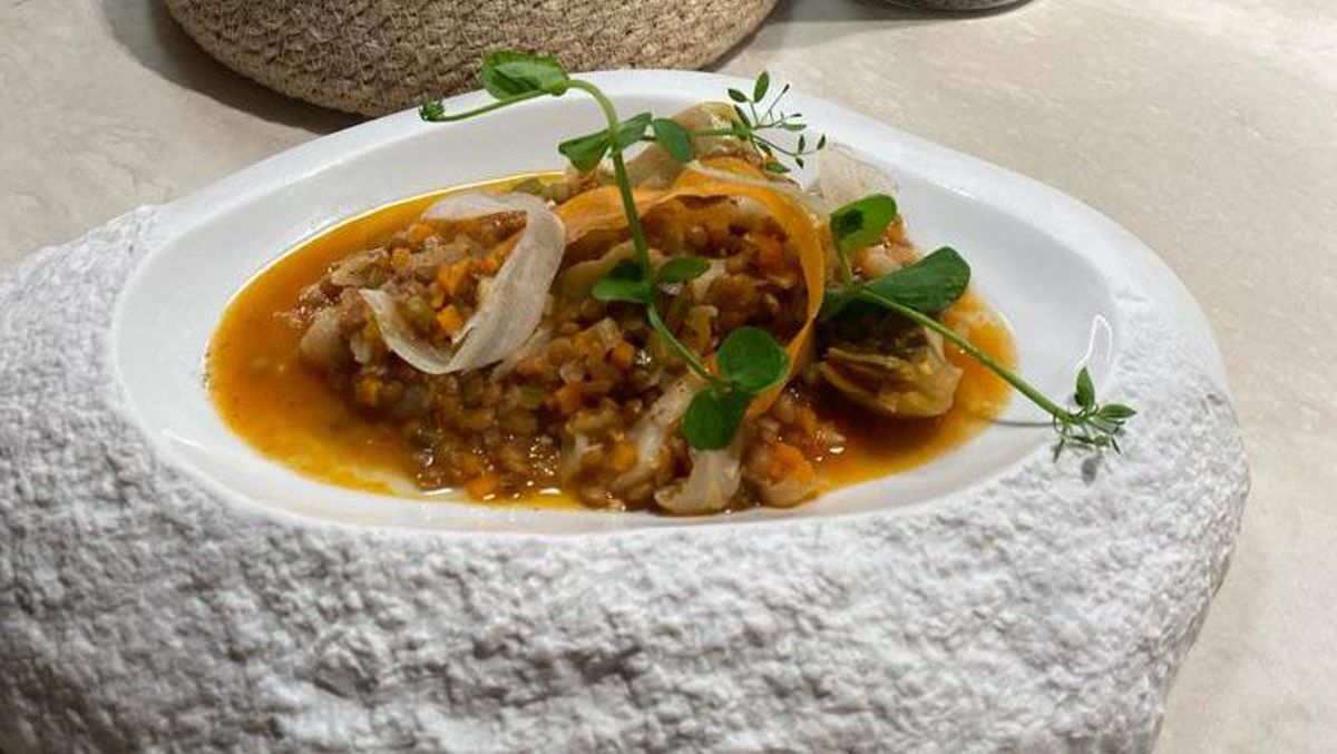 Cocido de lentejas con bacalao y verduras Cocido de lentejas con bacalao y verduras
