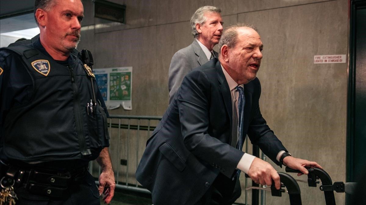 Harvey Weinstein, este lunes a su llegada al juzgado.