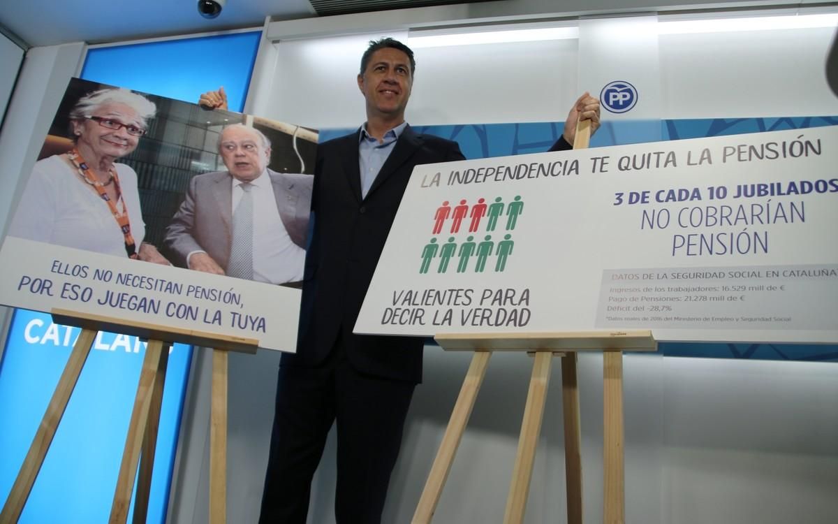 Xavier García Albiol, en la presentación de los carteles de la nueva campaña. Xavier García Albiol, en la presentación de los carteles de la nueva campaña.