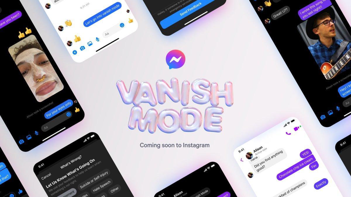 El nuevo ’Vanish mode’ de Facebook Messenger.